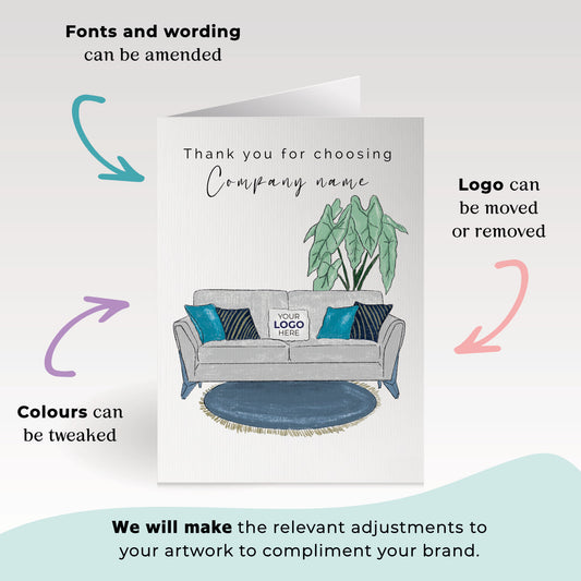 ‘Luxury Sofa’ Business Thank You Cards image 1