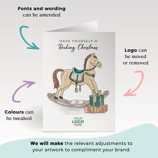 Rocking Horse & Presents' Branded Christmas Cards image 1