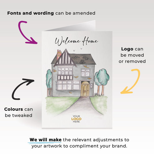 ‘Victorian Property’ Personalised Corporate Branded Property Greeting Cards image 1