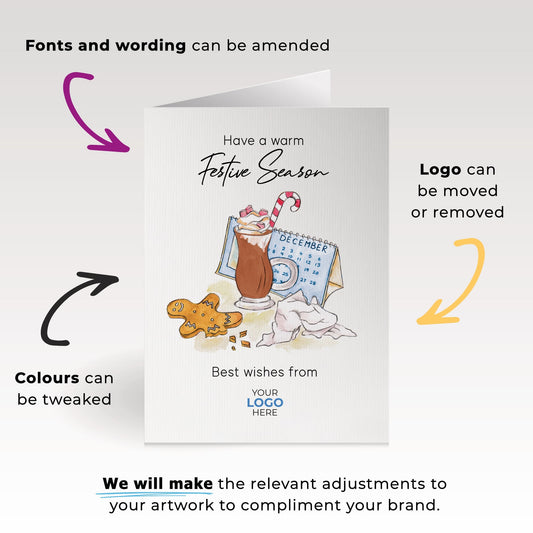 ‘Gingerbread Table’ Customised Corporate Christmas Cards image 1
