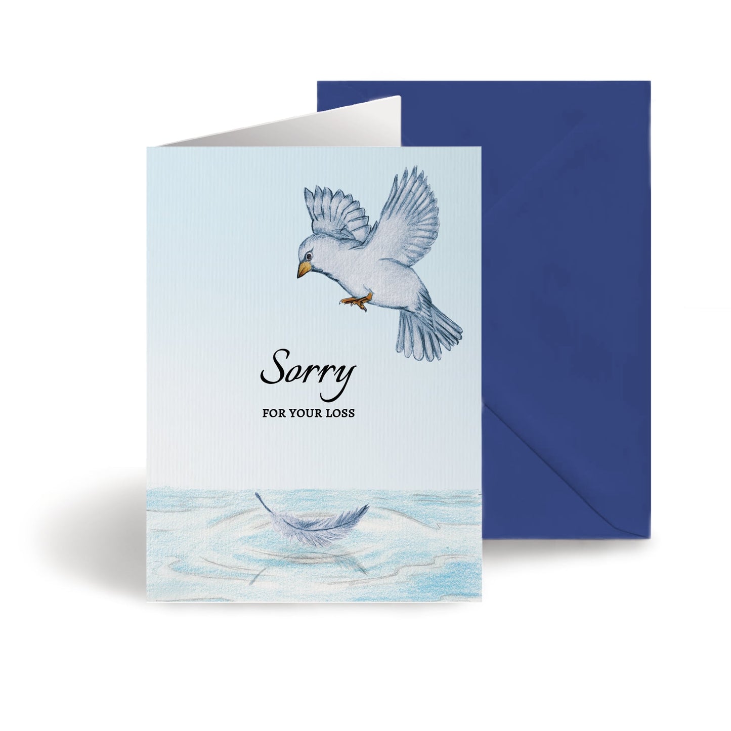 ‘Bird Hovering’ Personalised Corporate Branded Health Care Greeting Cards image 0