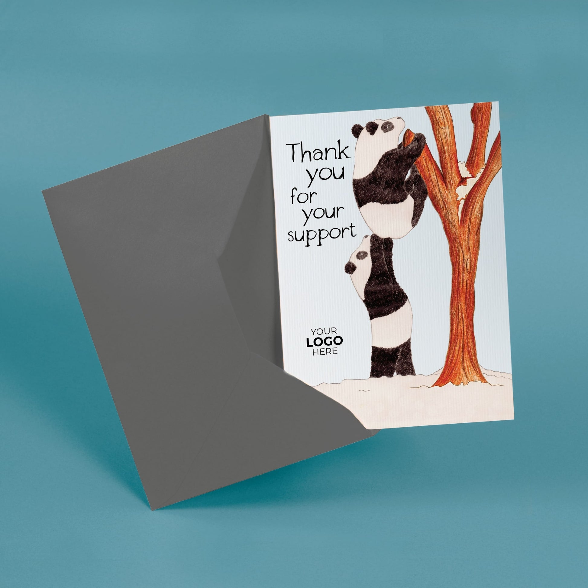 ‘Panda Tree’ Business Thank You Cards image 2