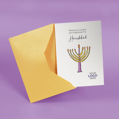 Hanukkah Candles' Business Religious Festival Cards image 1
