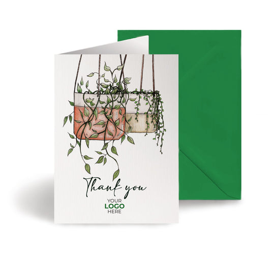 ‘Hanging Plants’ Business Thank You Cards image 0
