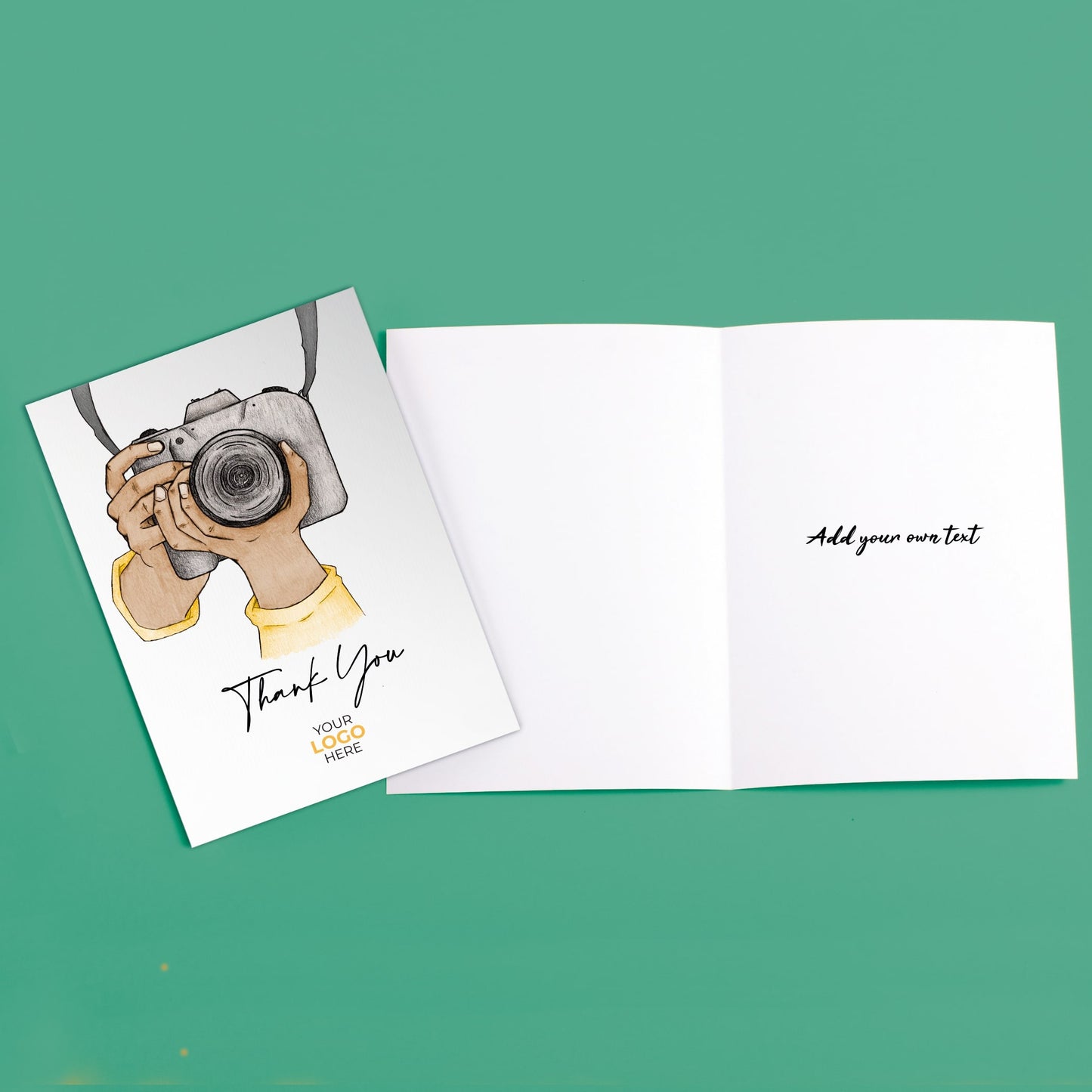 ‘Digital Camera’ Personalised Corporate Branded Creative Industries Greeting Cards image 3