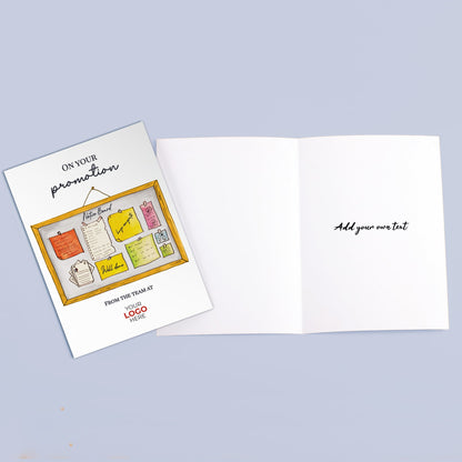 ‘Notice Board’ Personalised Corporate Branded New Job Greeting Cards image 3