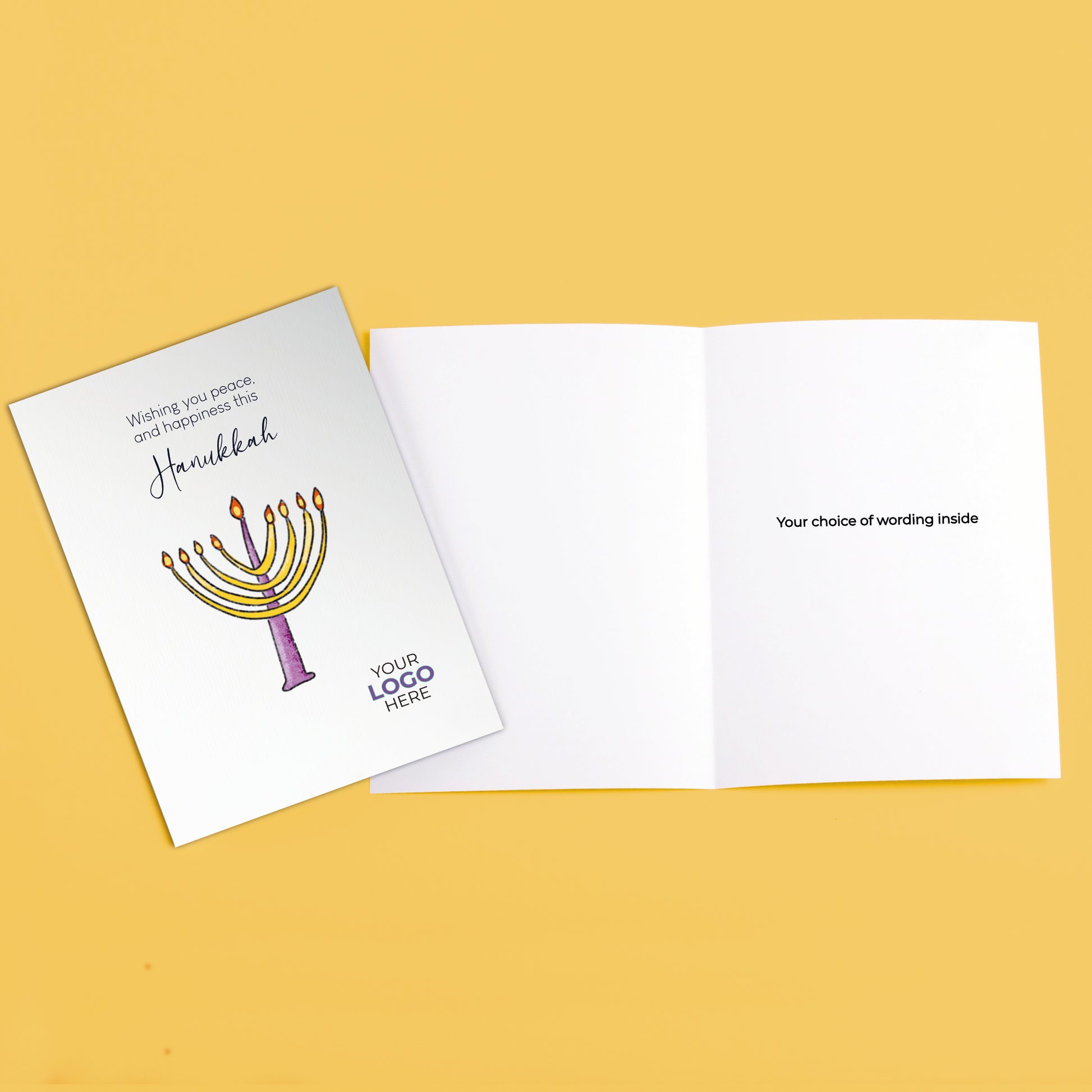 Hanukkah Candles' Business Religious Festival Cards image 3