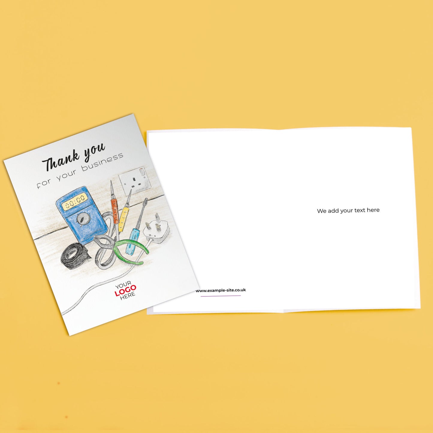 Multimeter & Tools’ Personalised Corporate Branded Trades People Greeting Cards image 3