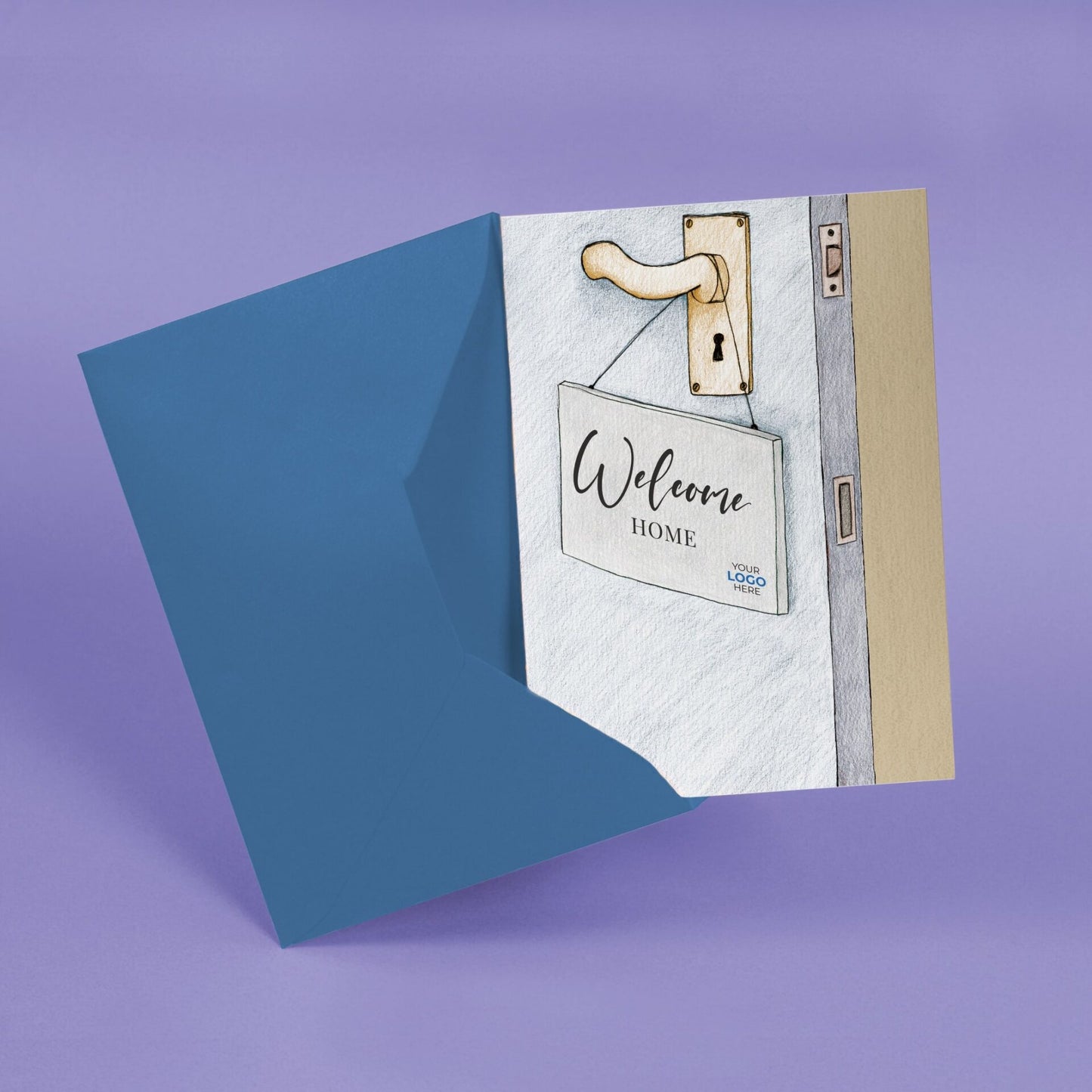 ‘Sign on Door’ Personalised Corporate Branded Property Greeting Cards image 2