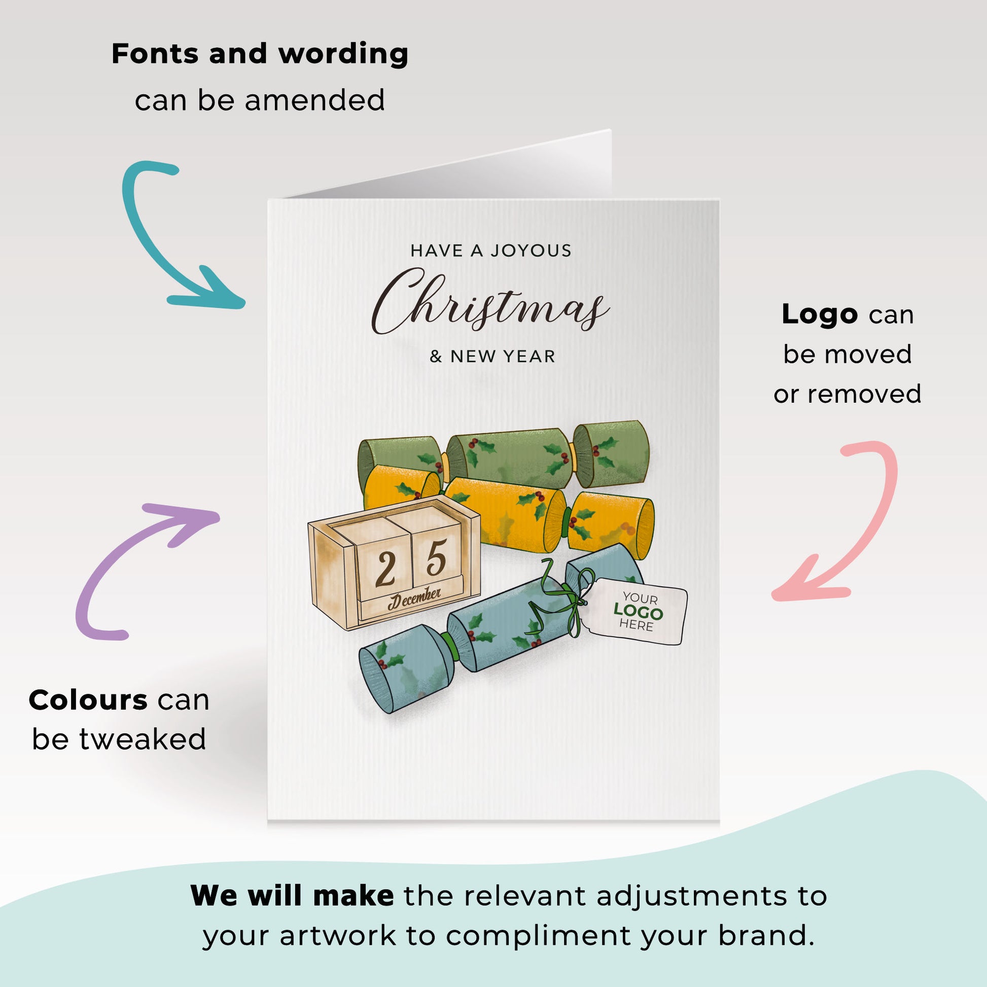 ‘Simply Crackers' Personalised Company Christmas Cards image 2