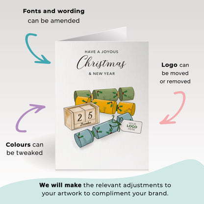 ‘Simply Crackers' Personalised Company Christmas Cards image 2