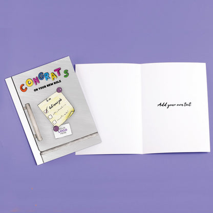 ‘Fridge Magnets’ Personalised Corporate Branded New Job Greeting Cards image 3