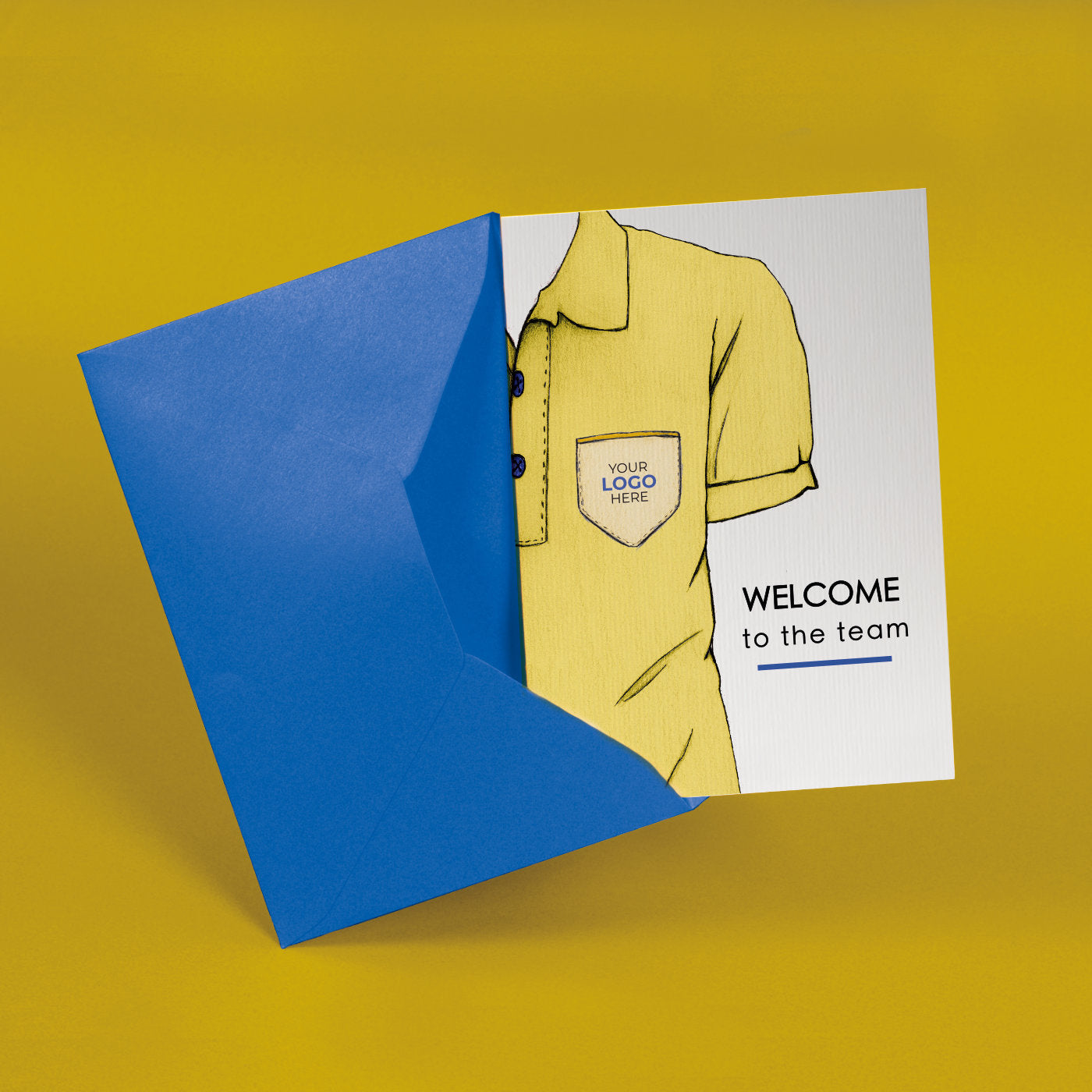 ‘Casual T-shirt’ Personalised Corporate Branded Welcome Greeting Cards image 2