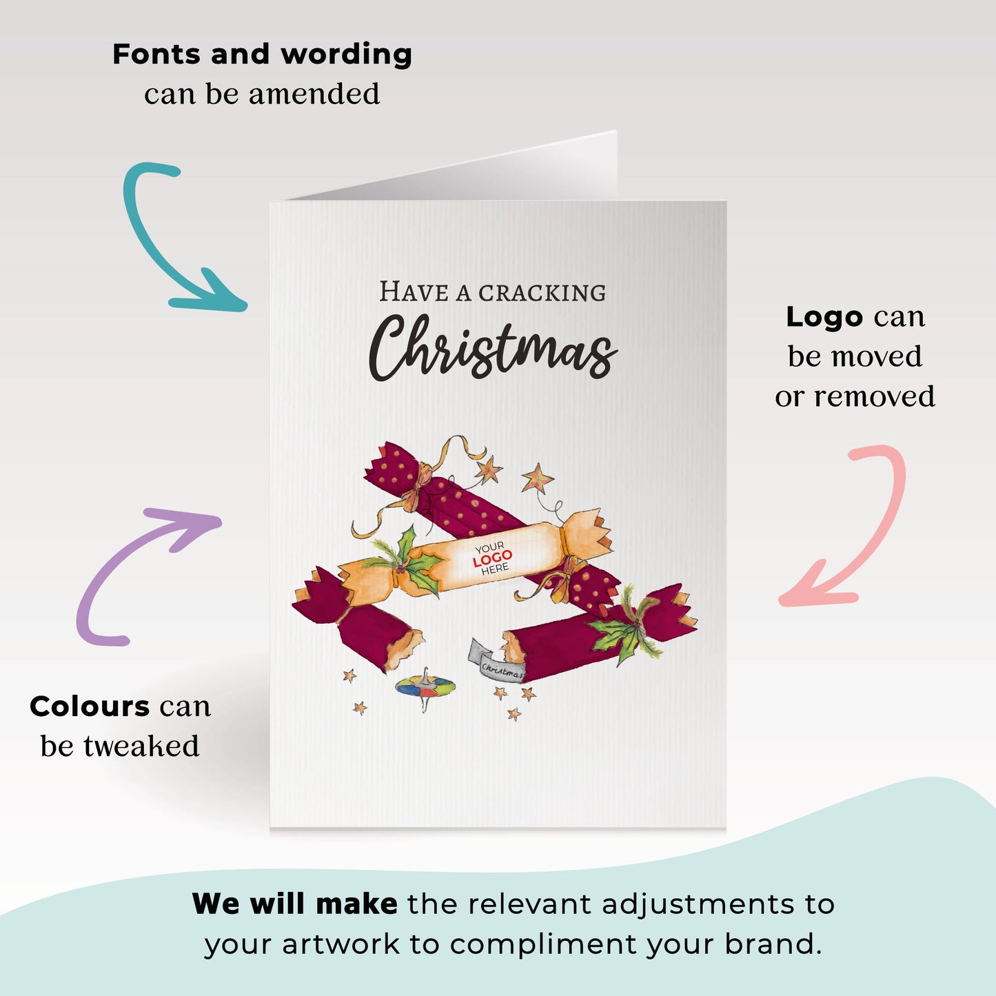 ‘Crackers’  Customised Corporate Christmas Cards image 2