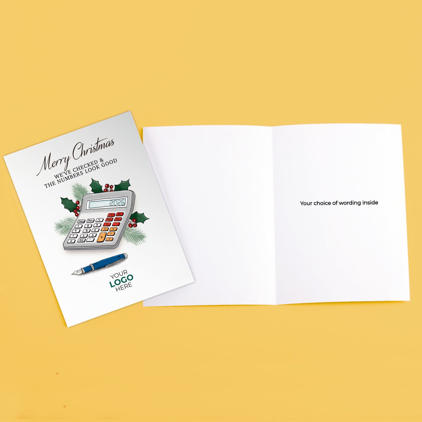 ‘Financial Christmas Calculator' Personalised Company Christmas Cards image 3