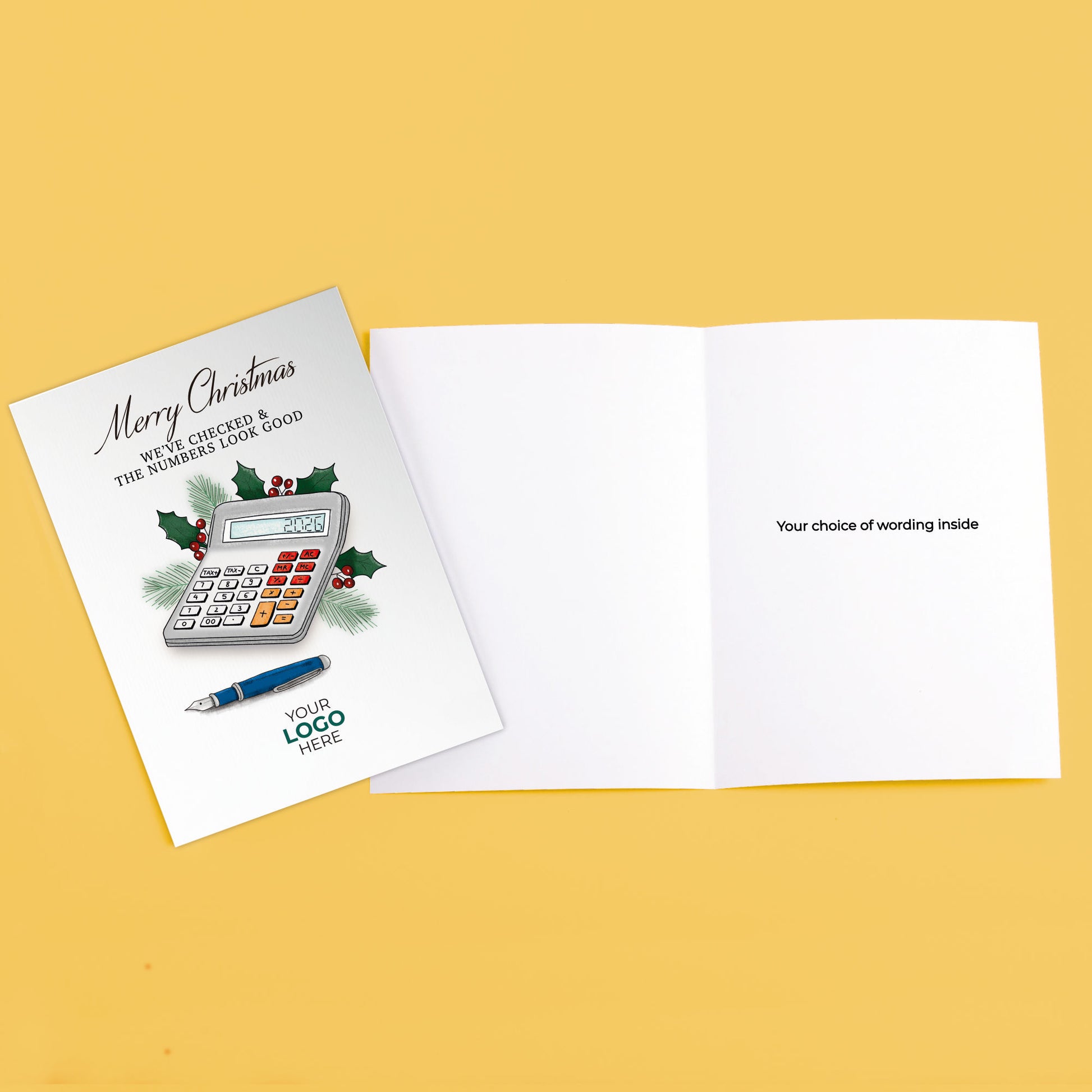 ‘Financial Christmas Calculator' Personalised Company Christmas Cards image 3