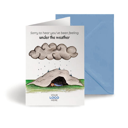 ‘Under the Weather’ Personalised Corporate Branded Get Well Soon Greeting Cards image 0