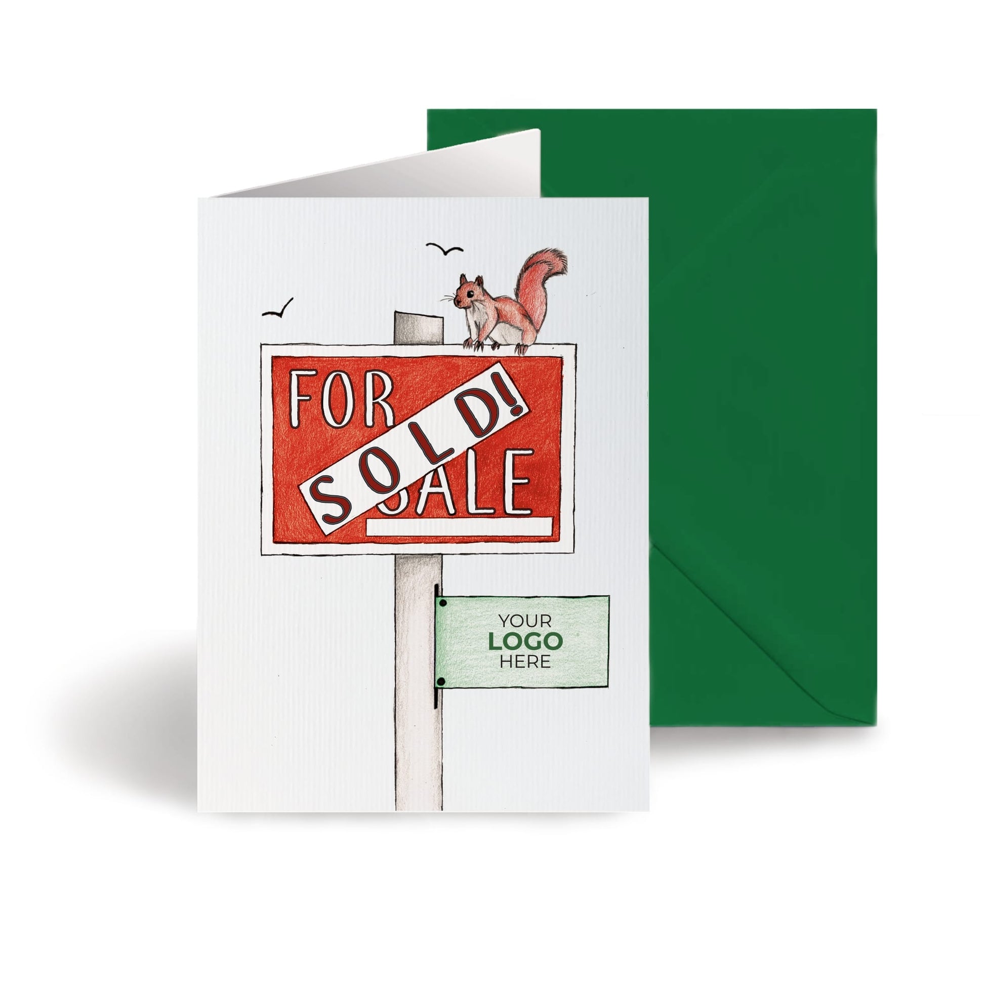 ‘Sold Sign’ Personalised Corporate Branded Property Greeting Cards image 0