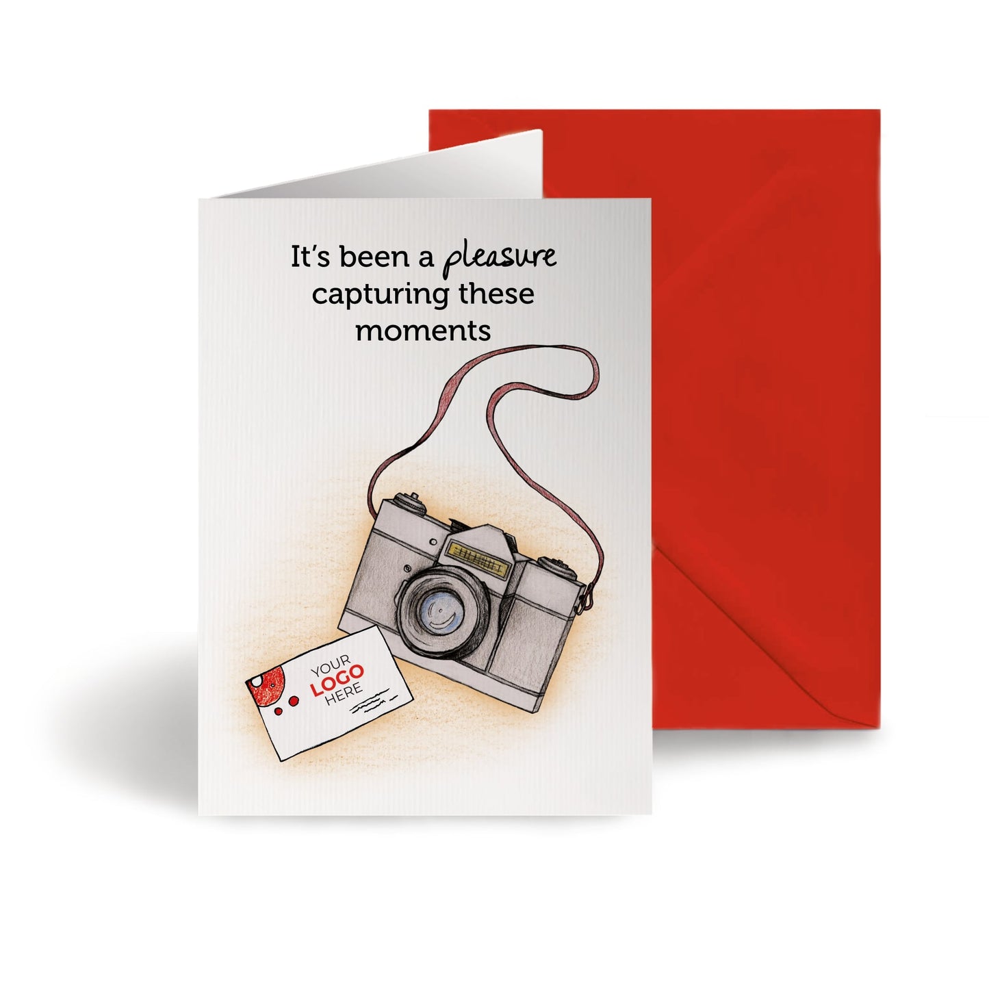 ‘Camera with Card’ Personalised Corporate Branded Creative Industries Greeting Cards image 0