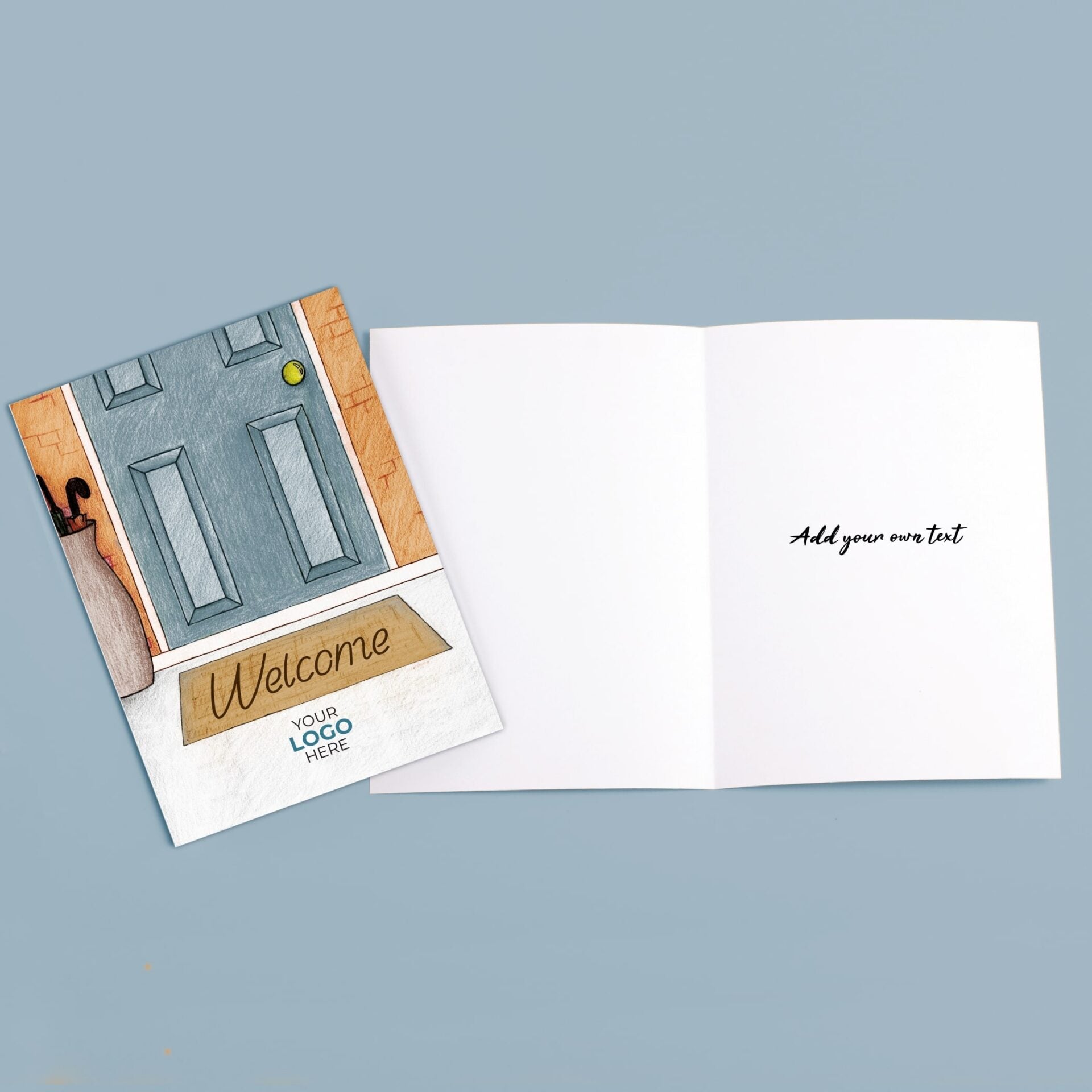 ‘Doormat’ Personalised Corporate Branded Property Greeting Cards image 3
