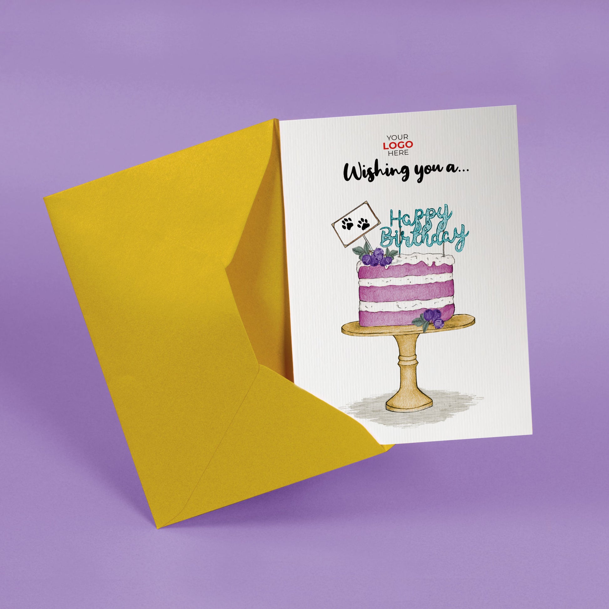‘Blueberry Paw Cake' Business All About Dogs Cards image 1