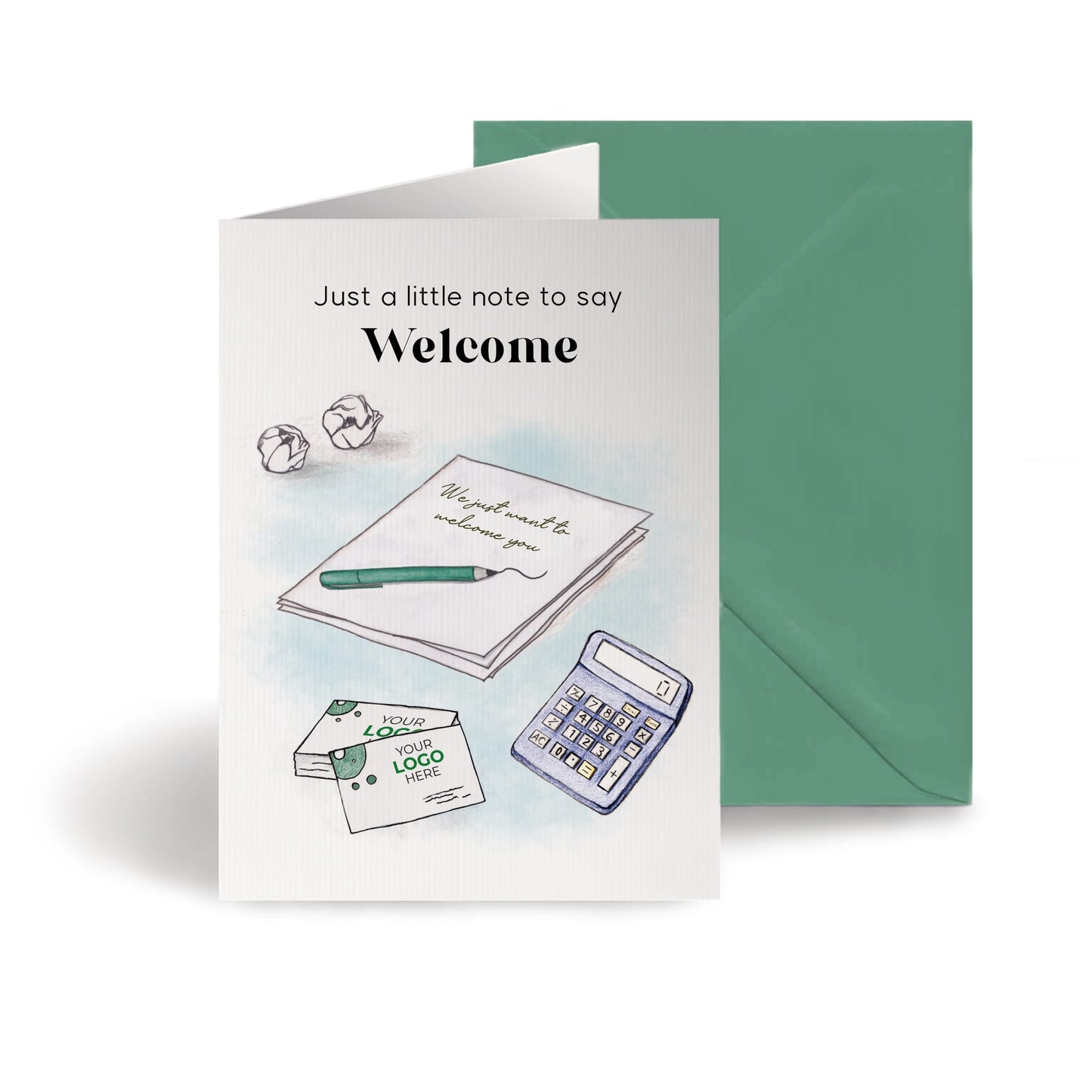 ‘Note & Business Cards’ Personalised Corporate Branded Financial Greeting Cards image 0