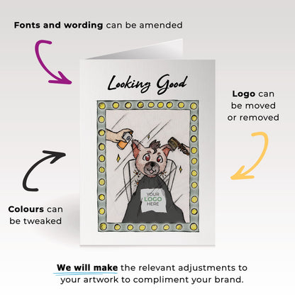‘Pampered Dog’ Personalised Corporate Branded All Things Dogs Greeting Cards image 1
