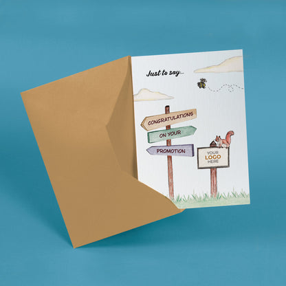 Sign Post' Personalised Corporate Branded New Job Greeting Cards image 2