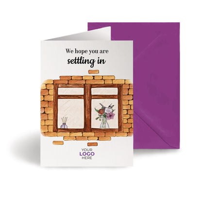 ‘Out the Window’ Personalised Corporate Branded Property Greeting Cards image 0