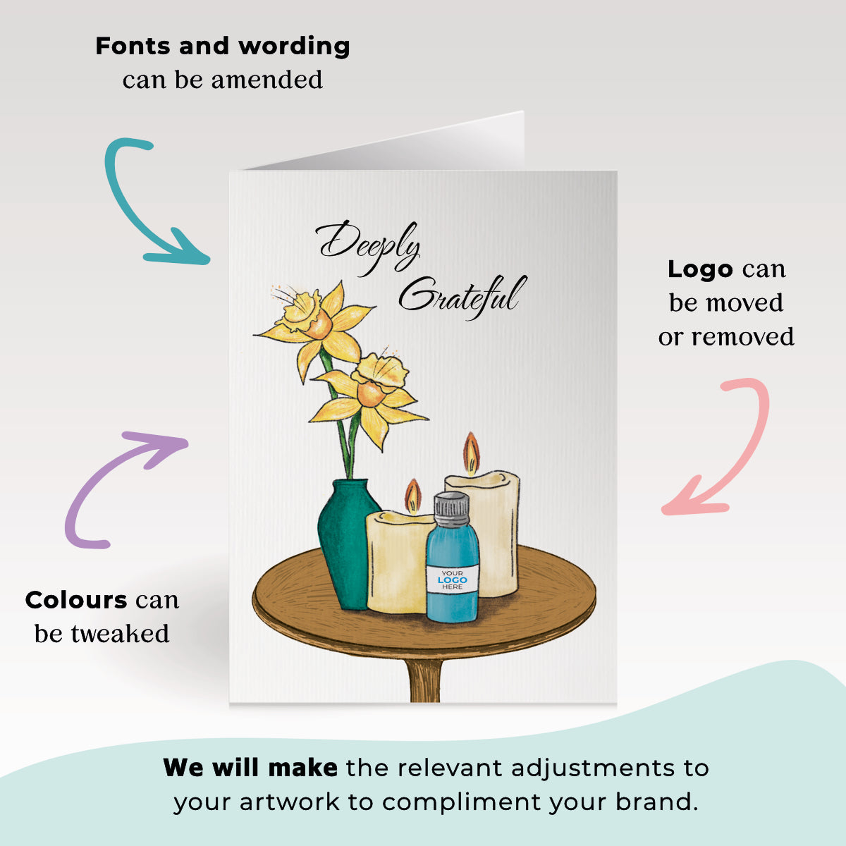 ‘Oils & Candles’ Business Thank You Cards image 2