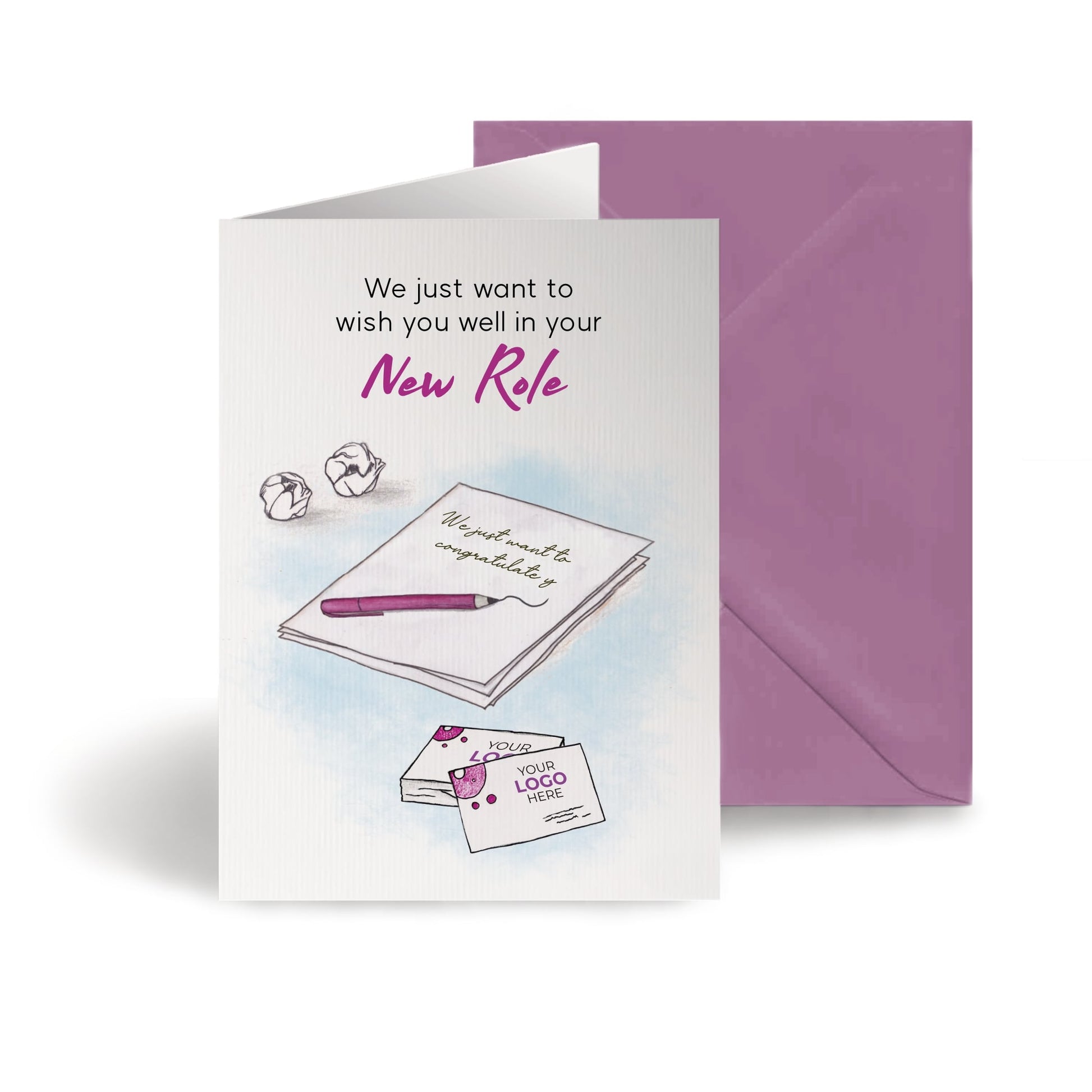 Note and Business’ Personalised Corporate Branded New Job Greeting Cards image 0
