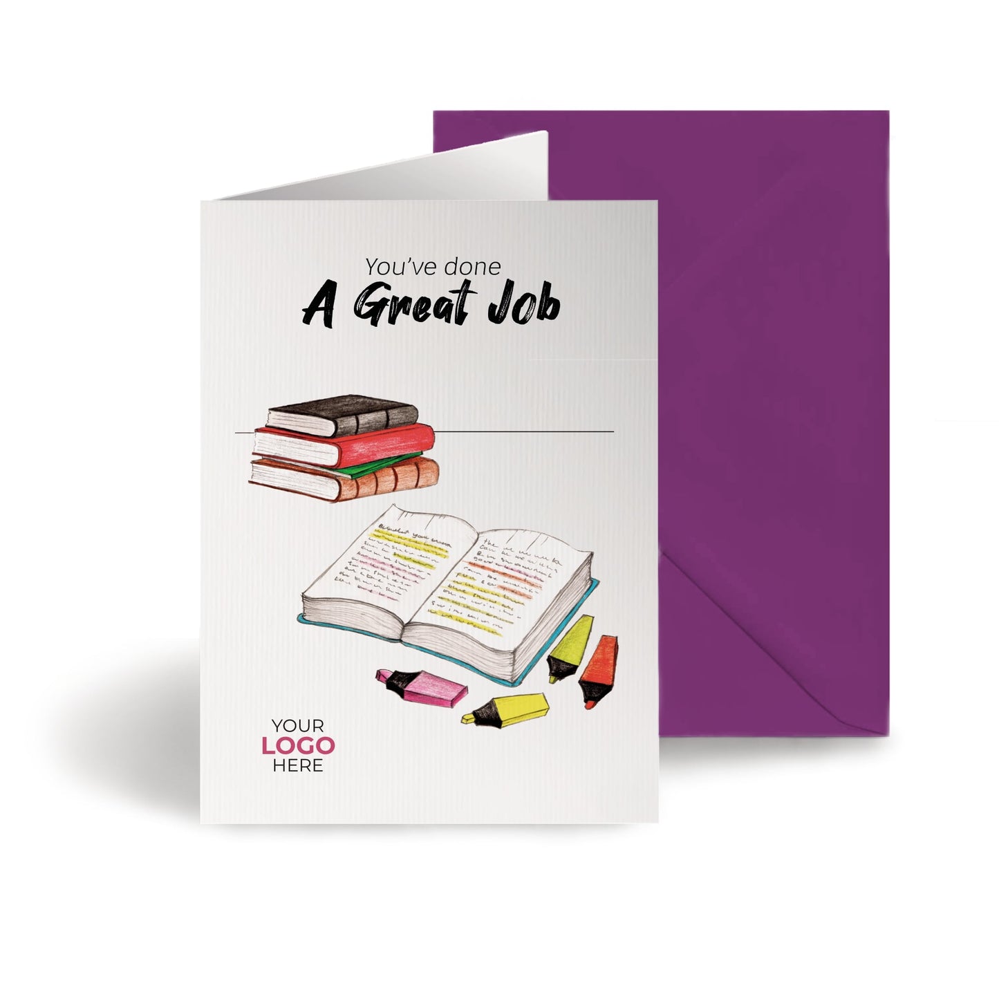 ‘Highlighter’ Personalised Corporate Branded Education Greeting Cards image 0