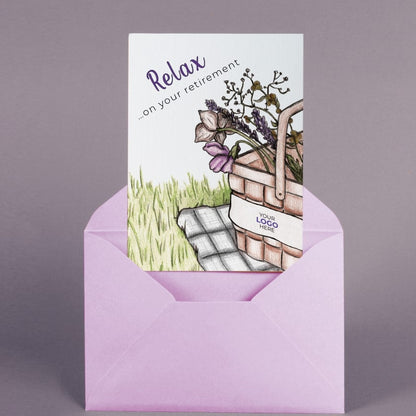 ‘Picnic Basket’ Personalised Corporate Branded Retirement Greeting Cards image 3
