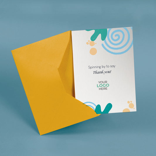 ‘Swirls & Shapes’ Business Thank You Cards image 1
