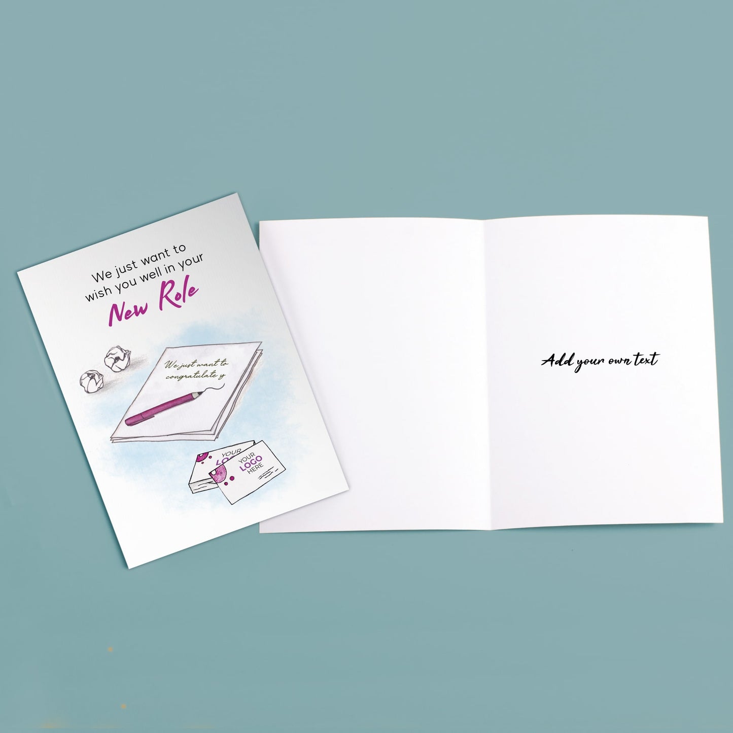 Note and Business’ Personalised Corporate Branded New Job Greeting Cards image 3