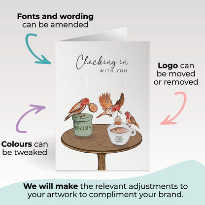 ‘Birds on Table’ Business Checking in Cards image 2