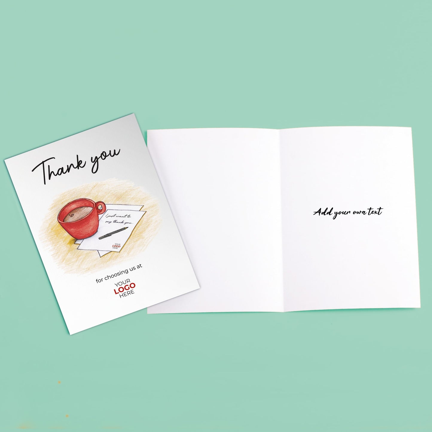 ‘Mug & Note’ Business Thank You Cards image 3