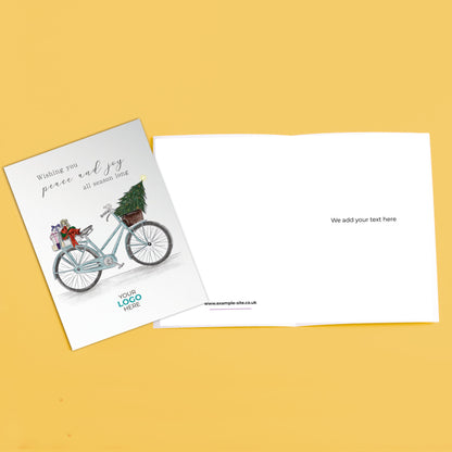 Christmas Bicycle' Branded Christmas Cards image 3