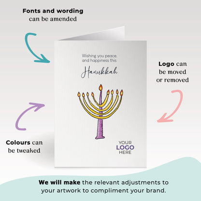 Hanukkah Candles' Business Religious Festival Cards image 2