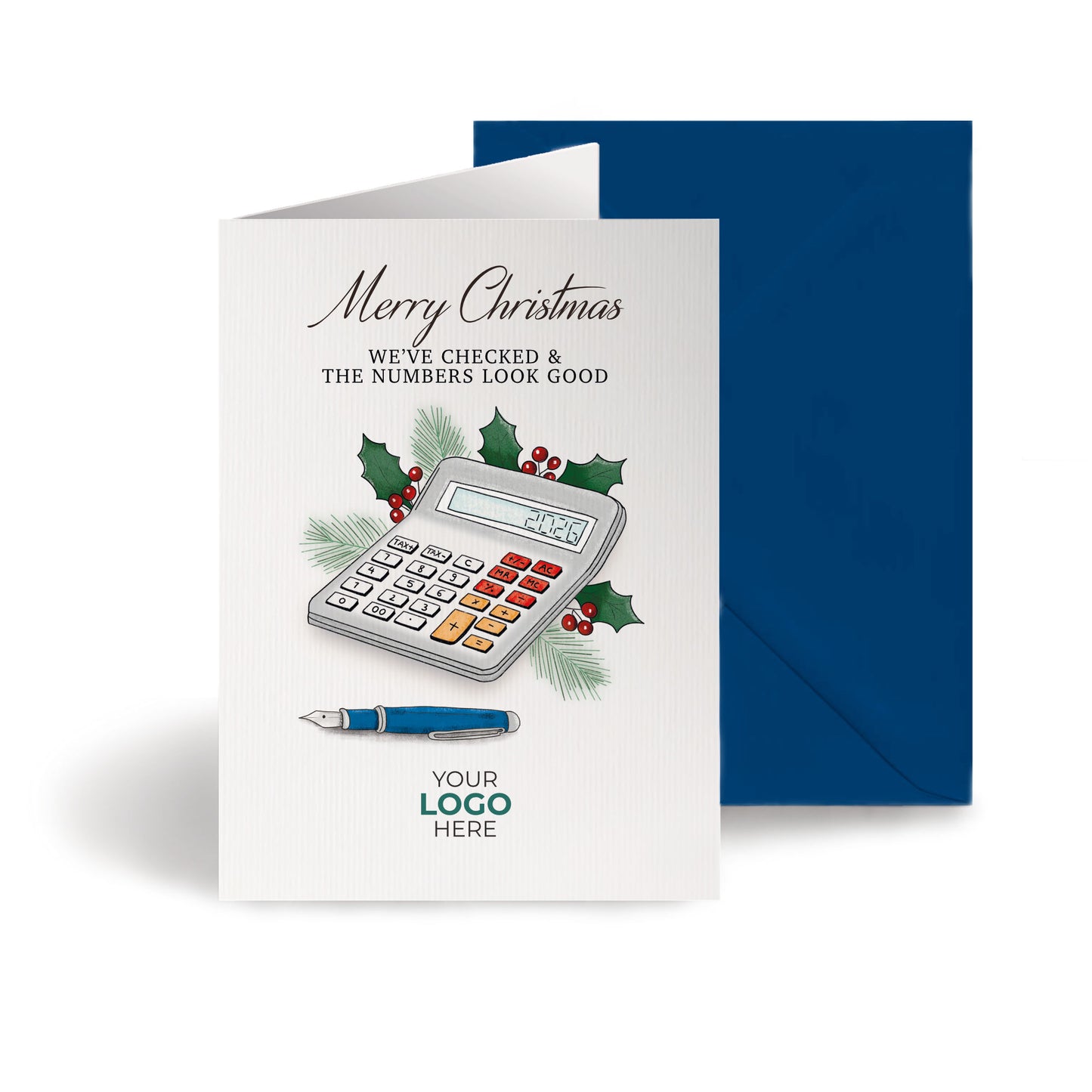 ‘Financial Christmas Calculator' Personalised Company Christmas Cards image 0