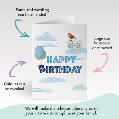 #417 - ‘Birthday Robin’ Branded Birthday Cards