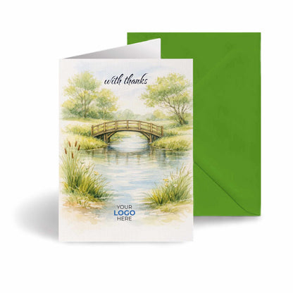 #422 - ‘Bridge Over Water'  Branded Client Thank You Cards