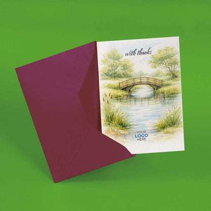 #422 - ‘Bridge Over Water'  Branded Client Thank You Cards