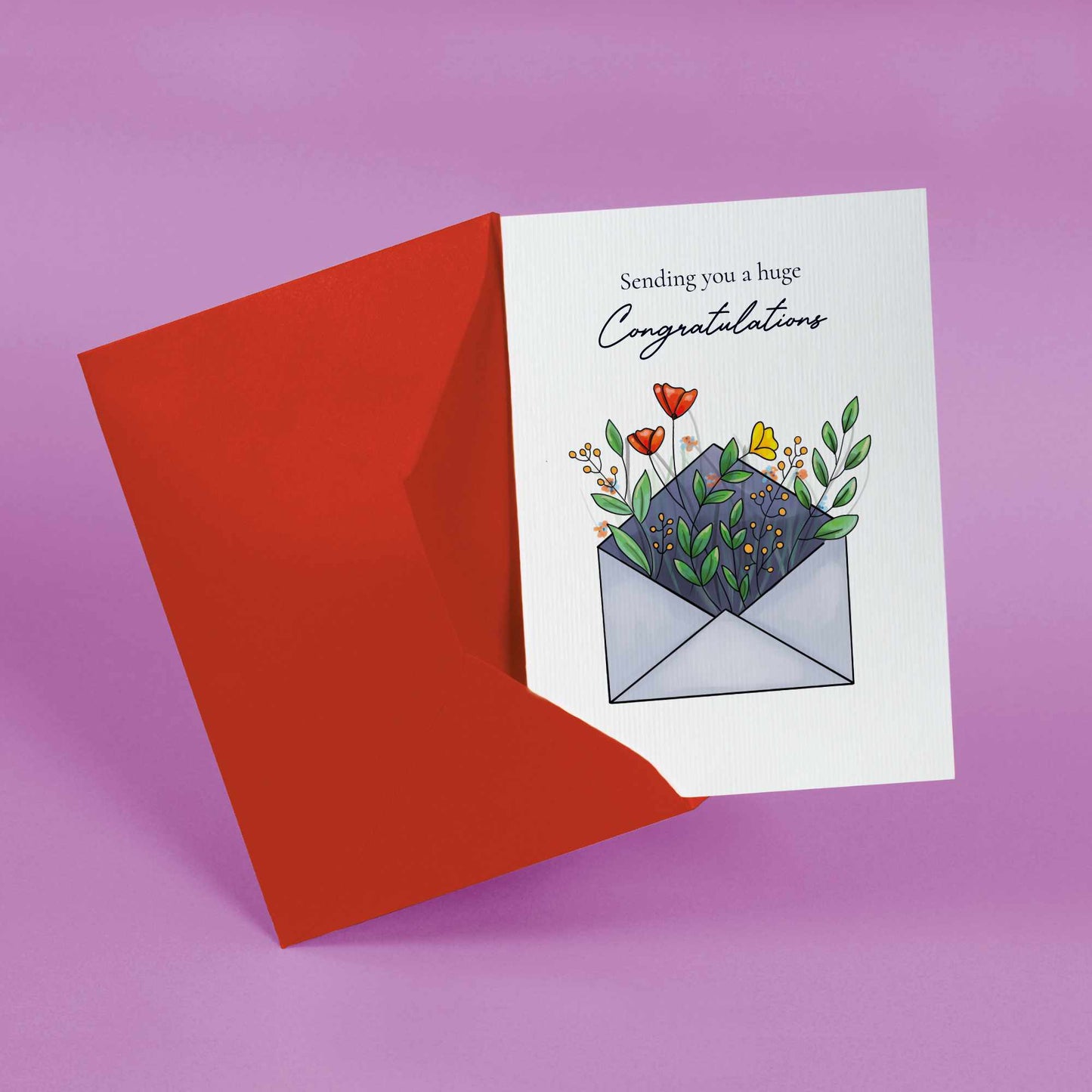#423 - ‘Envelope with Wildflowers’ Branded Greeting Cards