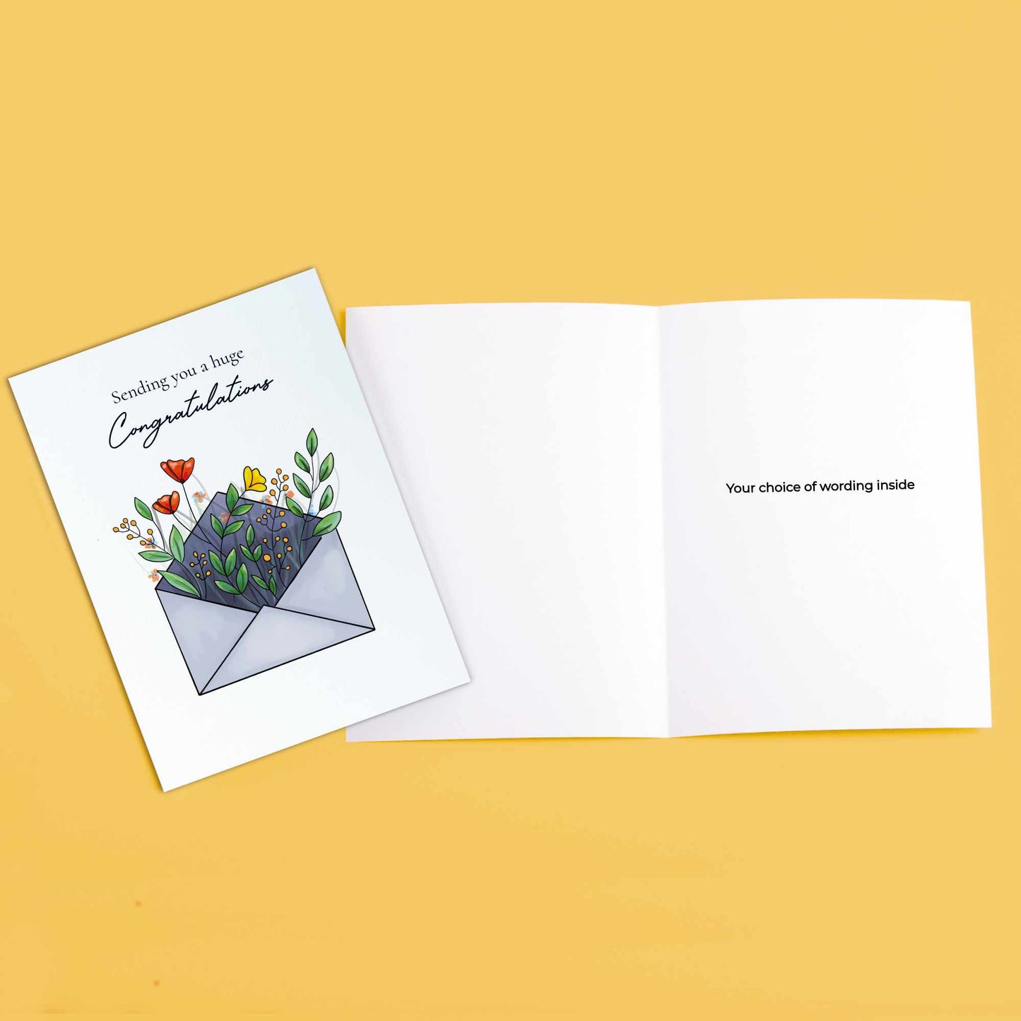 #423 - ‘Envelope with Wildflowers’ Branded Greeting Cards