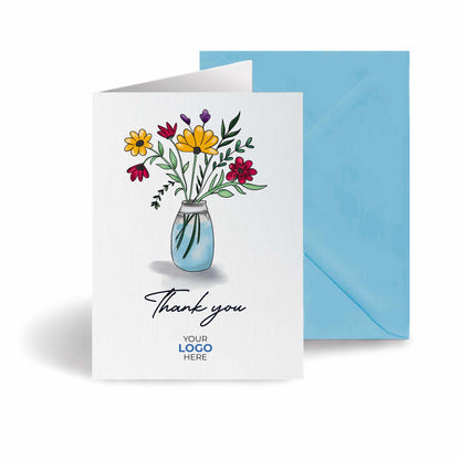 #424 - ‘Jaw with Wildflowers'  Branded Client Thank You Cards