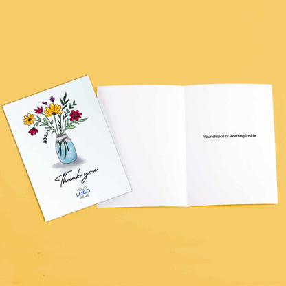 #424 - ‘Jaw with Wildflowers'  Branded Client Thank You Cards