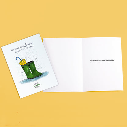 #428 - ‘Wellies & Umbrella’ Company Branded Well Soon Cards