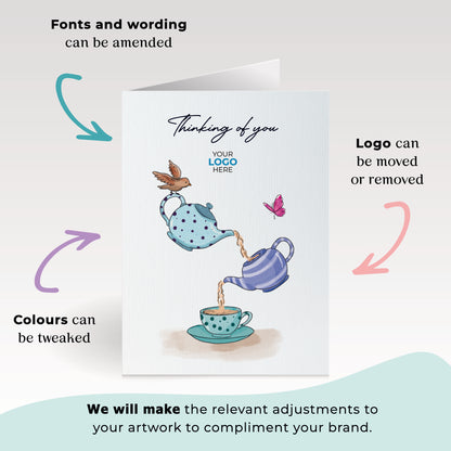 #429 - ‘Pouring Teapots’ Company Branded Thinking of You Cards