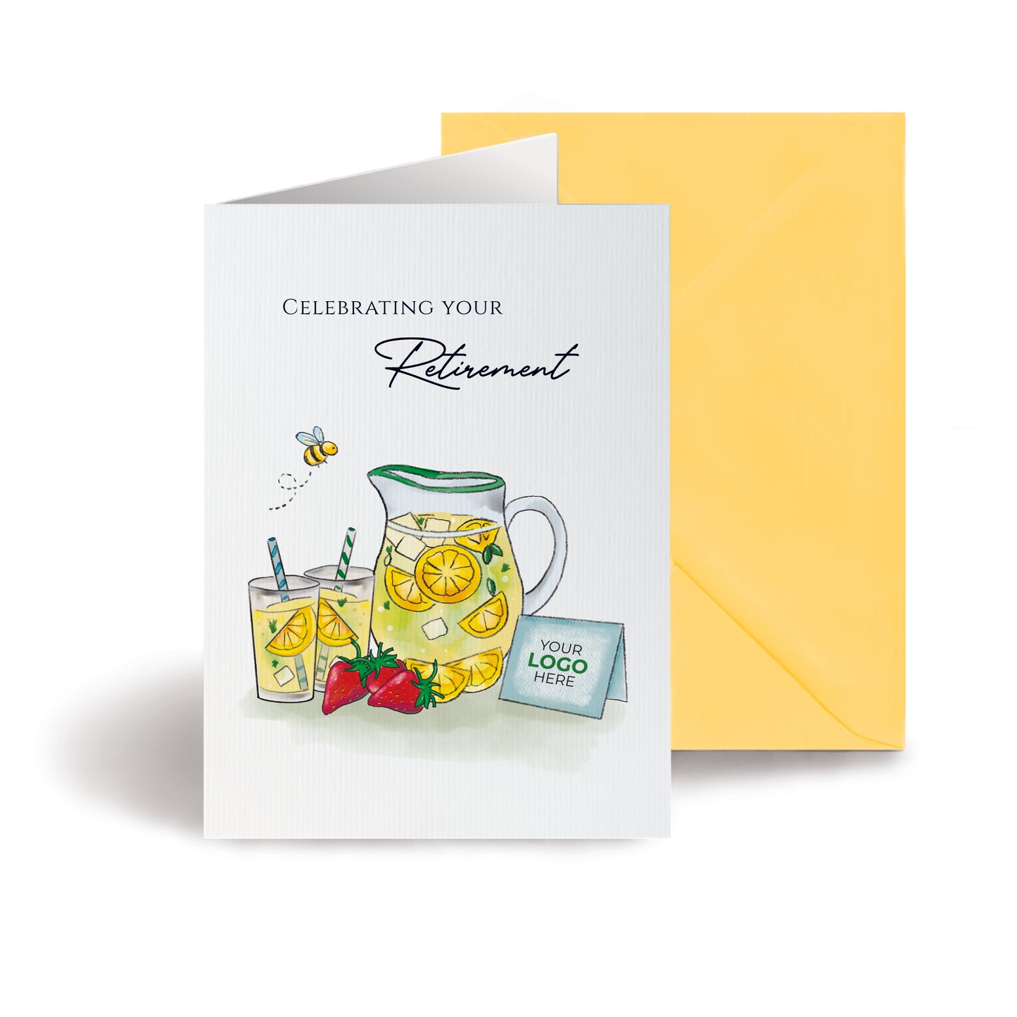 #430 - 'Lemonade Jug & Card’ Retirement Greeting Cards